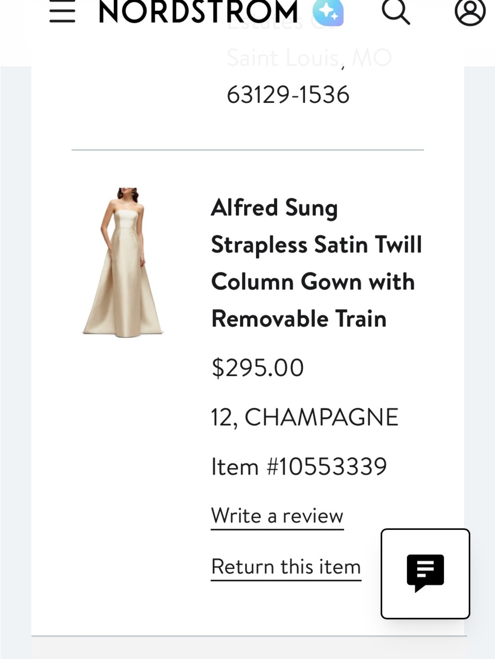 ALFRED SUNG Strapless Satin Twill Gown in Champagne